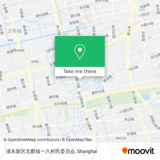 浦东新区北蔡镇一六村民委员会 map