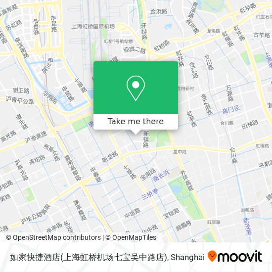 如家快捷酒店(上海虹桥机场七宝吴中路店) map