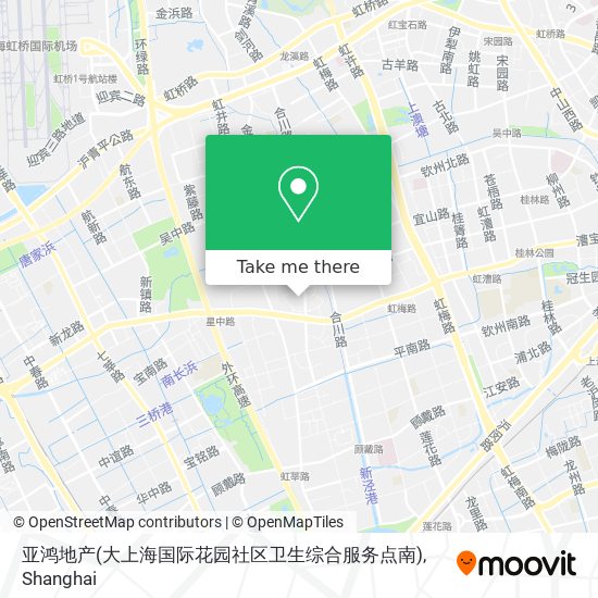 亚鸿地产(大上海国际花园社区卫生综合服务点南) map