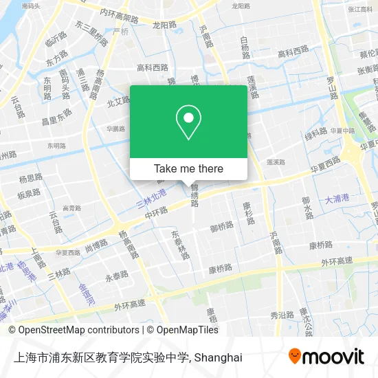 上海市浦东新区教育学院实验中学 map