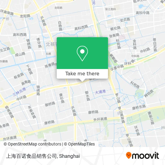 上海百诺食品销售公司 map