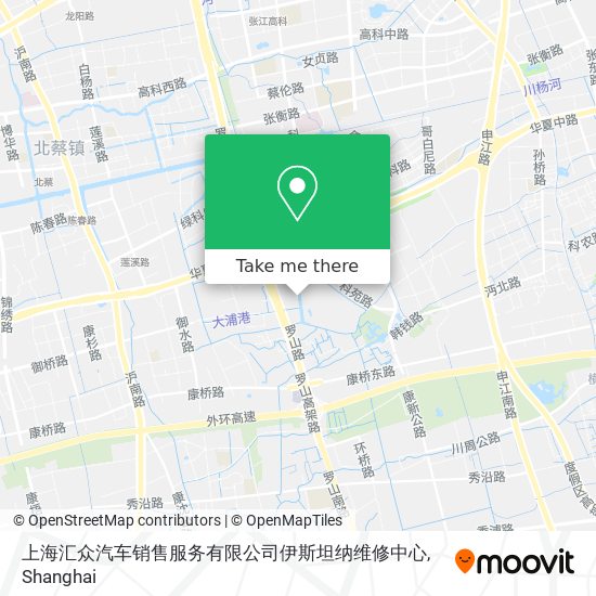 上海汇众汽车销售服务有限公司伊斯坦纳维修中心 map