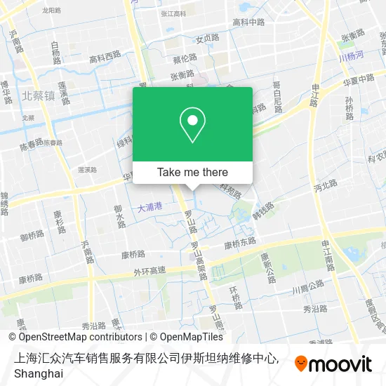 上海汇众汽车销售服务有限公司伊斯坦纳维修中心 map