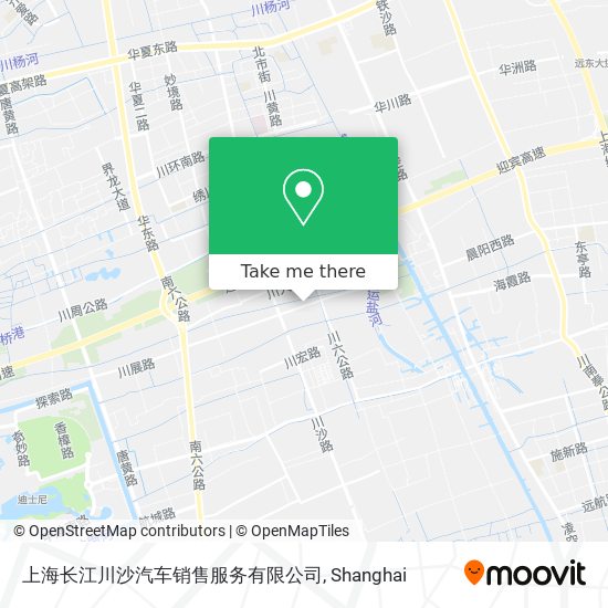 上海长江川沙汽车销售服务有限公司 map