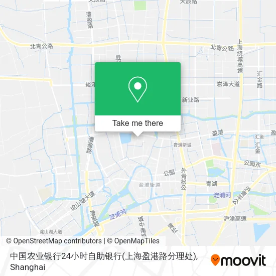 中国农业银行24小时自助银行(上海盈港路分理处) map