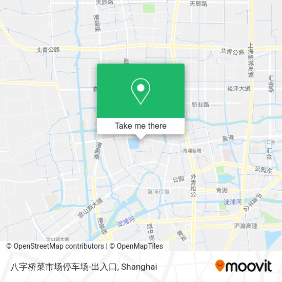 八字桥菜市场停车场-出入口 map