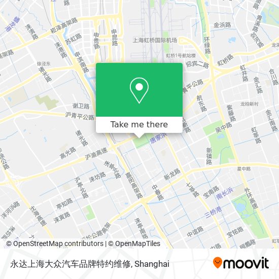 永达上海大众汽车品牌特约维修 map
