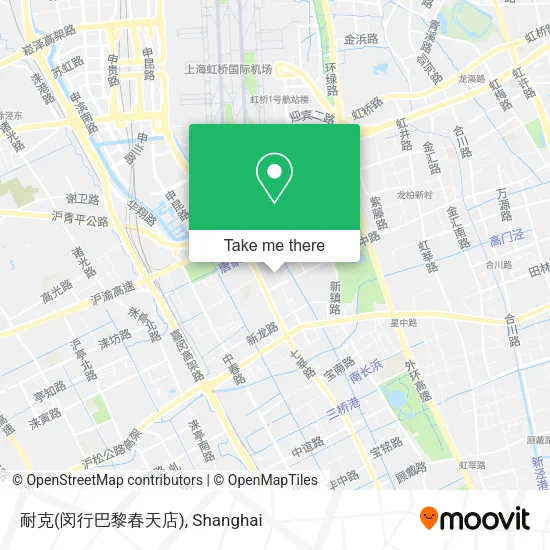 耐克(闵行巴黎春天店) map