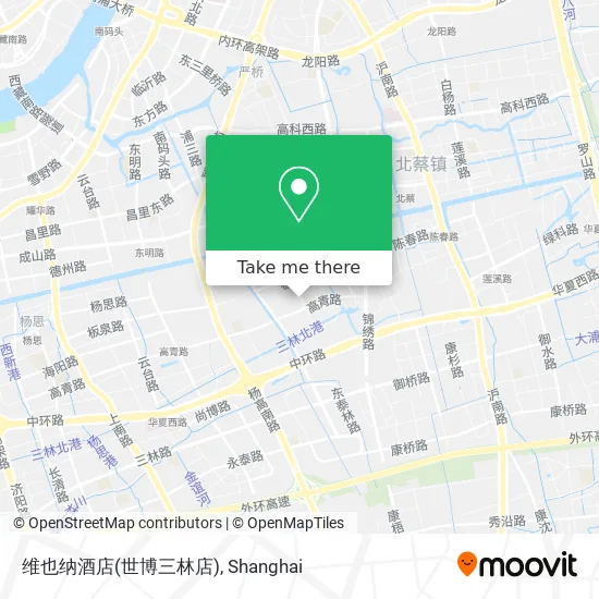 维也纳酒店(世博三林店) map