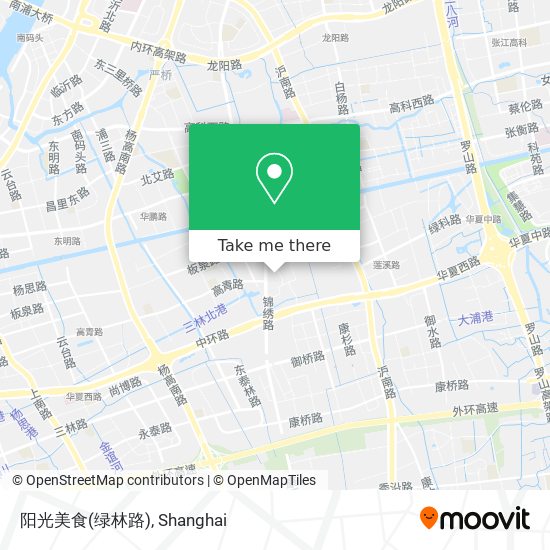 阳光美食(绿林路) map