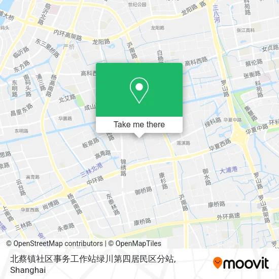 北蔡镇社区事务工作站绿川第四居民区分站 map