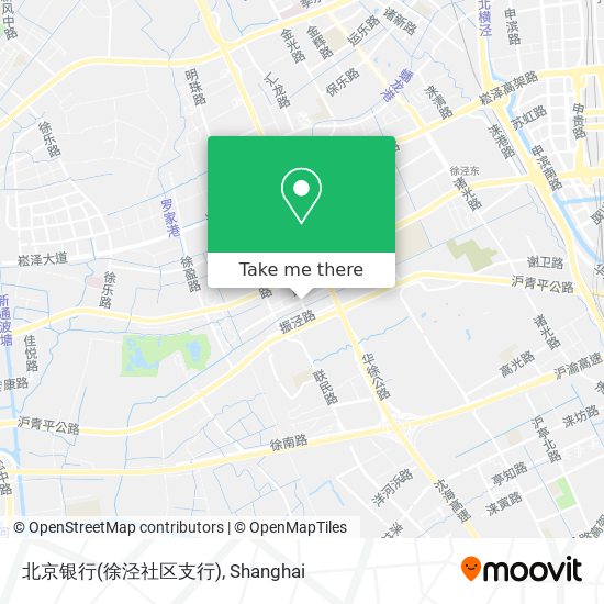 北京银行(徐泾社区支行) map