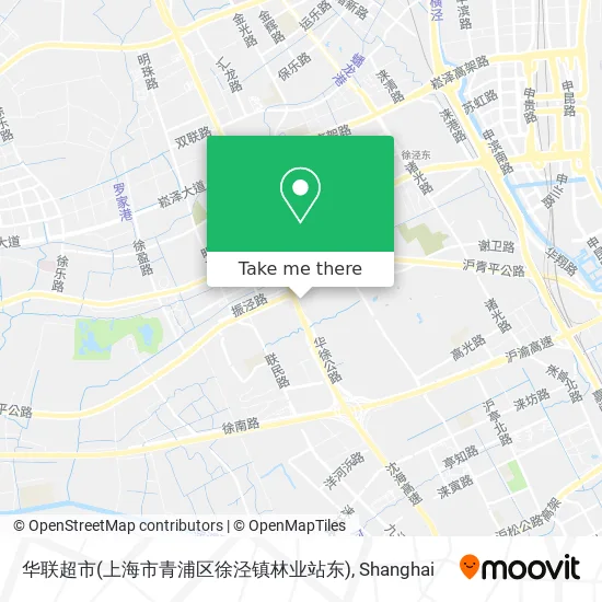 华联超市(上海市青浦区徐泾镇林业站东) map