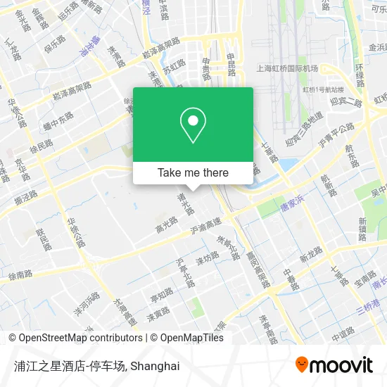 浦江之星酒店-停车场 map