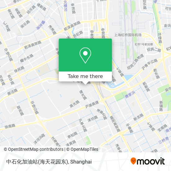 中石化加油站(海天花园东) map