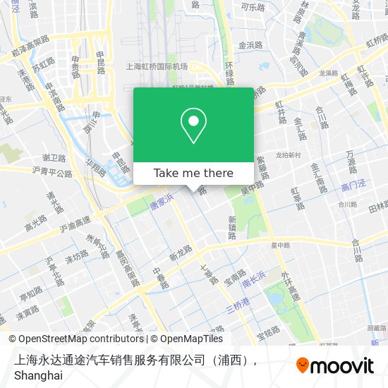 上海永达通途汽车销售服务有限公司（浦西） map