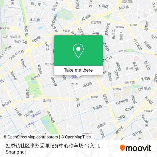 虹桥镇社区事务受理服务中心停车场-出入口 map