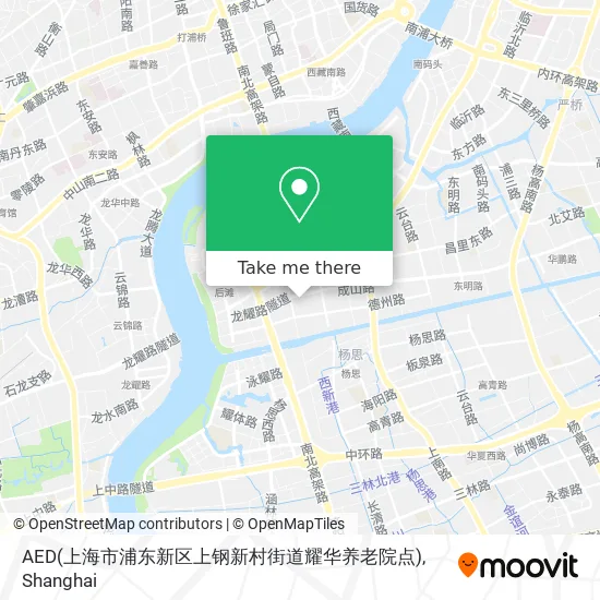 AED(上海市浦东新区上钢新村街道耀华养老院点) map