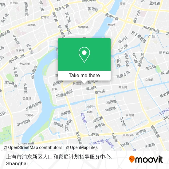 上海市浦东新区人口和家庭计划指导服务中心 map