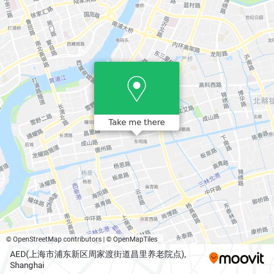AED(上海市浦东新区周家渡街道昌里养老院点) map
