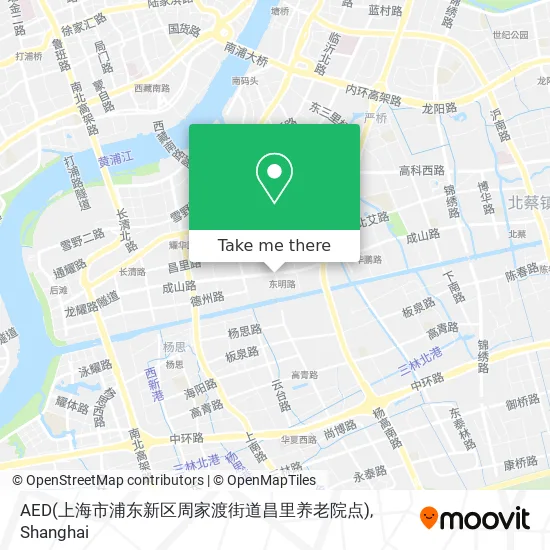 AED(上海市浦东新区周家渡街道昌里养老院点) map