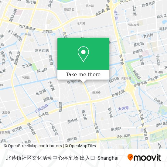 北蔡镇社区文化活动中心停车场-出入口 map