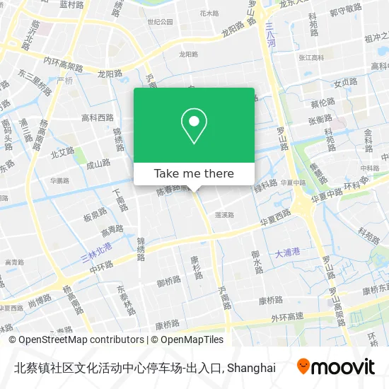 北蔡镇社区文化活动中心停车场-出入口 map