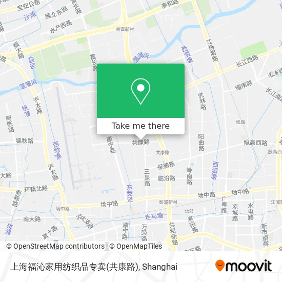 上海福沁家用纺织品专卖(共康路) map