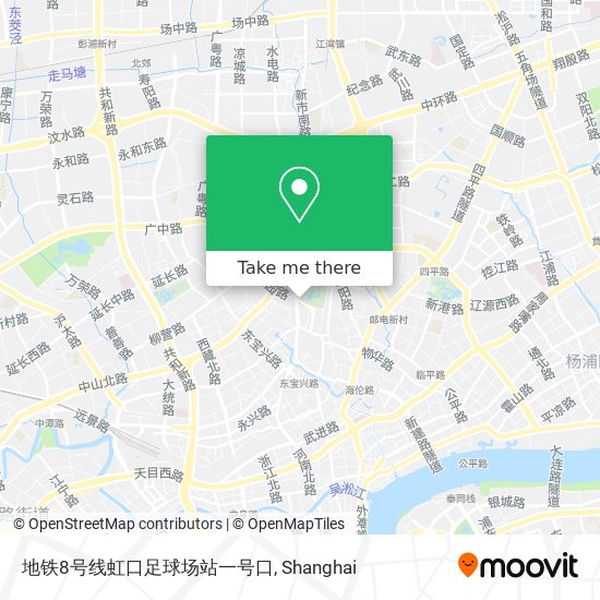 地铁8号线虹口足球场站一号口 map