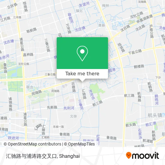 汇驰路与浦涛路交叉口 map