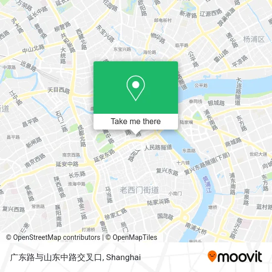 广东路与山东中路交叉口 map