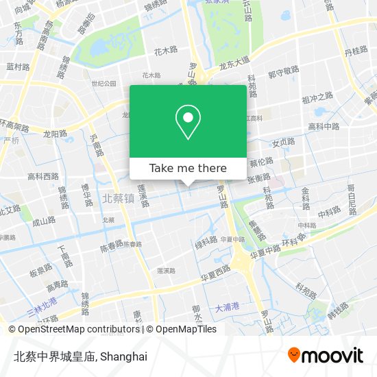 北蔡中界城皇庙 map