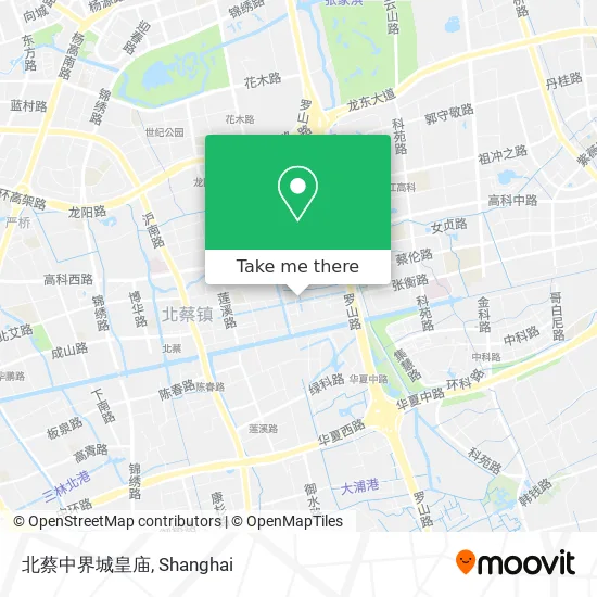 北蔡中界城皇庙 map