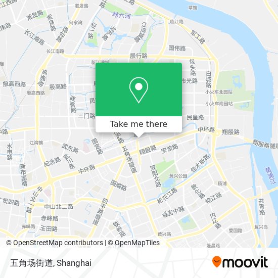 五角场街道 map