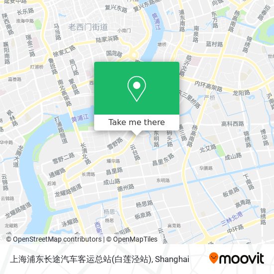 上海浦东长途汽车客运总站(白莲泾站) map