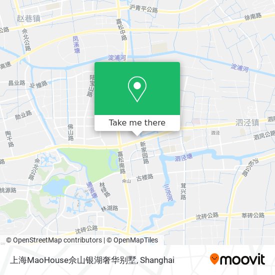 上海MaoHouse佘山银湖奢华别墅 map