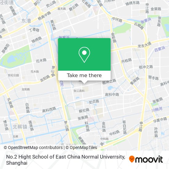 No.2 Hight School of East China Normal Univerrsity map