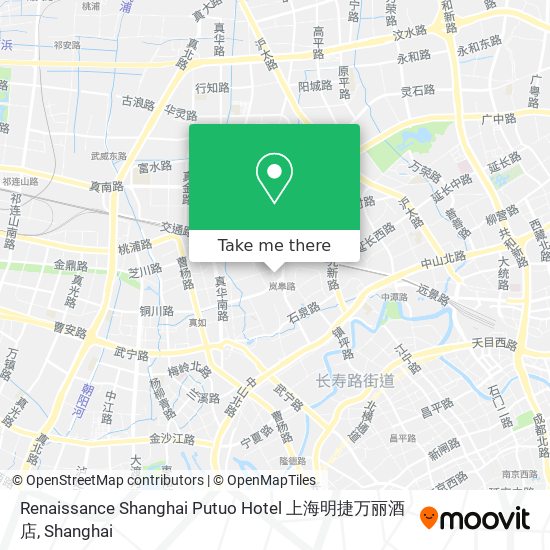 Renaissance Shanghai Putuo Hotel 上海明捷万丽酒店 map