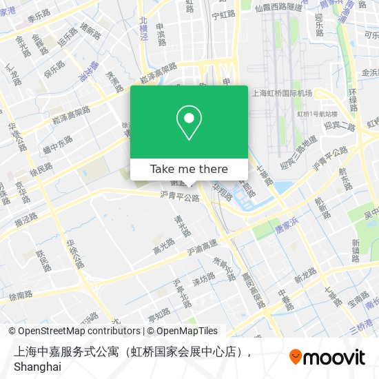 上海中嘉服务式公寓（虹桥国家会展中心店） map