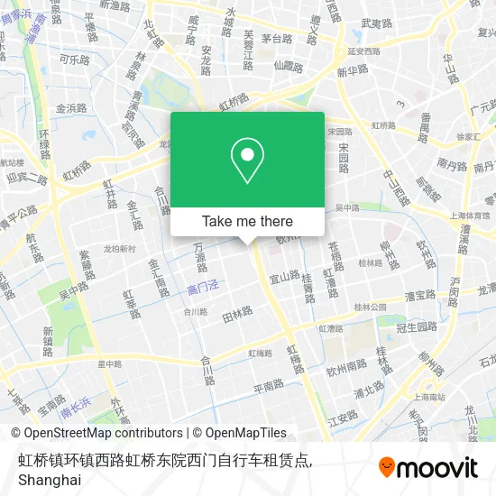 虹桥镇环镇西路虹桥东院西门自行车租赁点 map