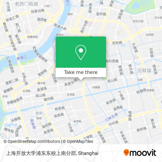 上海开放大学浦东东校上南分部 map