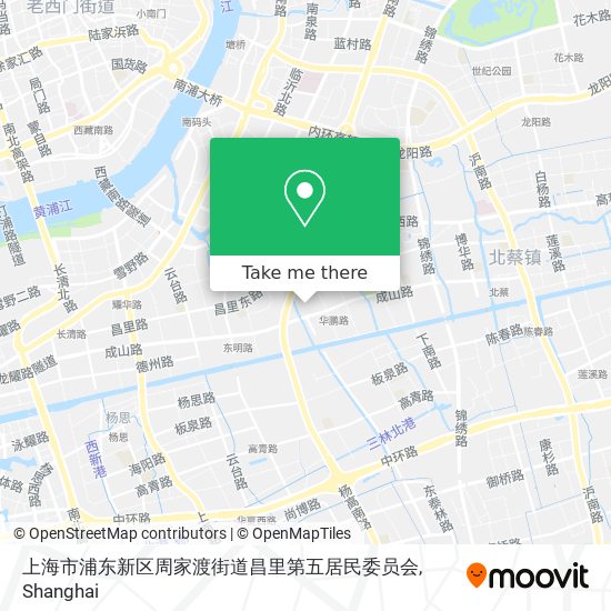 上海市浦东新区周家渡街道昌里第五居民委员会 map