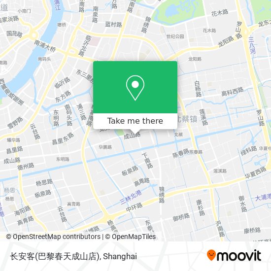 长安客(巴黎春天成山店) map