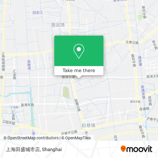 上海田盛城市店 map