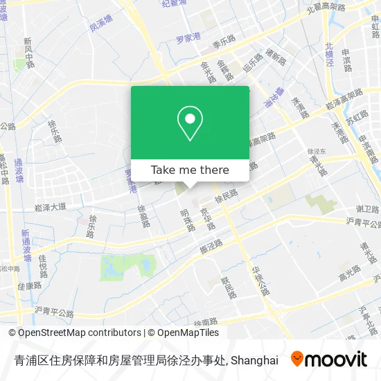青浦区住房保障和房屋管理局徐泾办事处 map