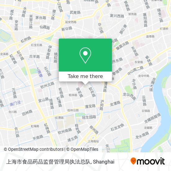 上海市食品药品监督管理局执法总队 map