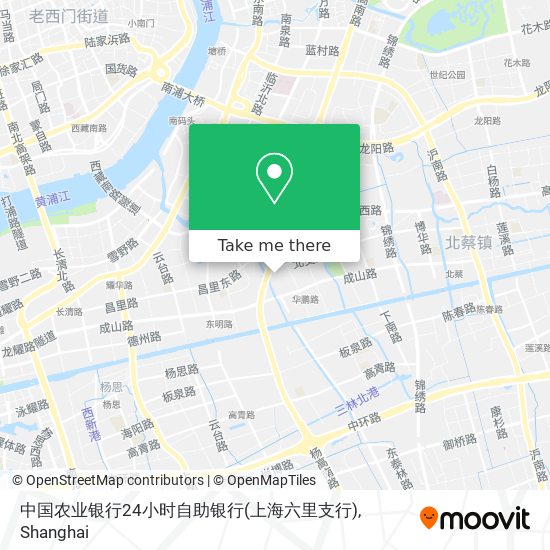 中国农业银行24小时自助银行(上海六里支行) map