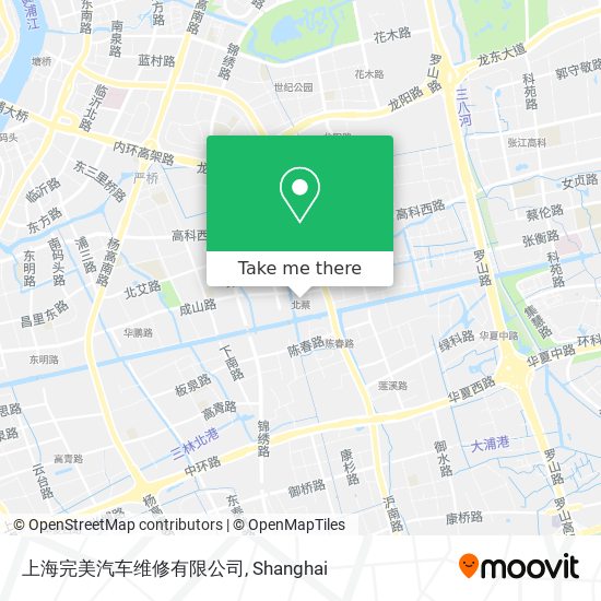 上海完美汽车维修有限公司 map