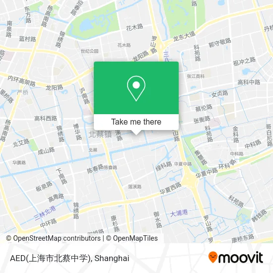 AED(上海市北蔡中学) map