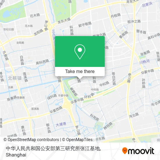 中华人民共和国公安部第三研究所张江基地 map